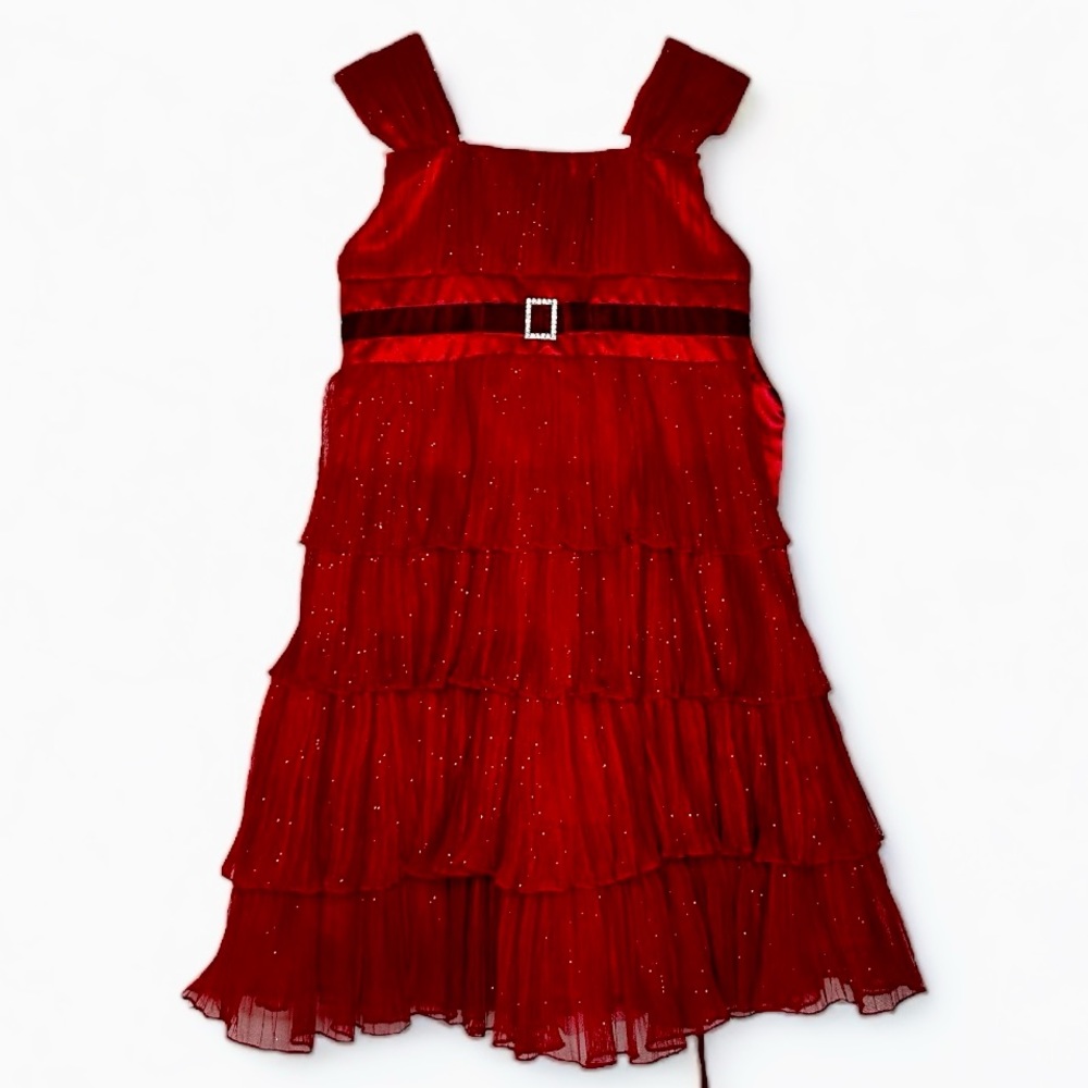 Girls Holiday Christmas Red Dress size 5